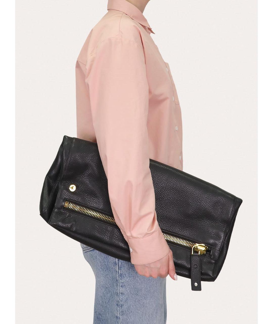 TOM FORD Черная кожаная сумка с короткими ручками, фото 8