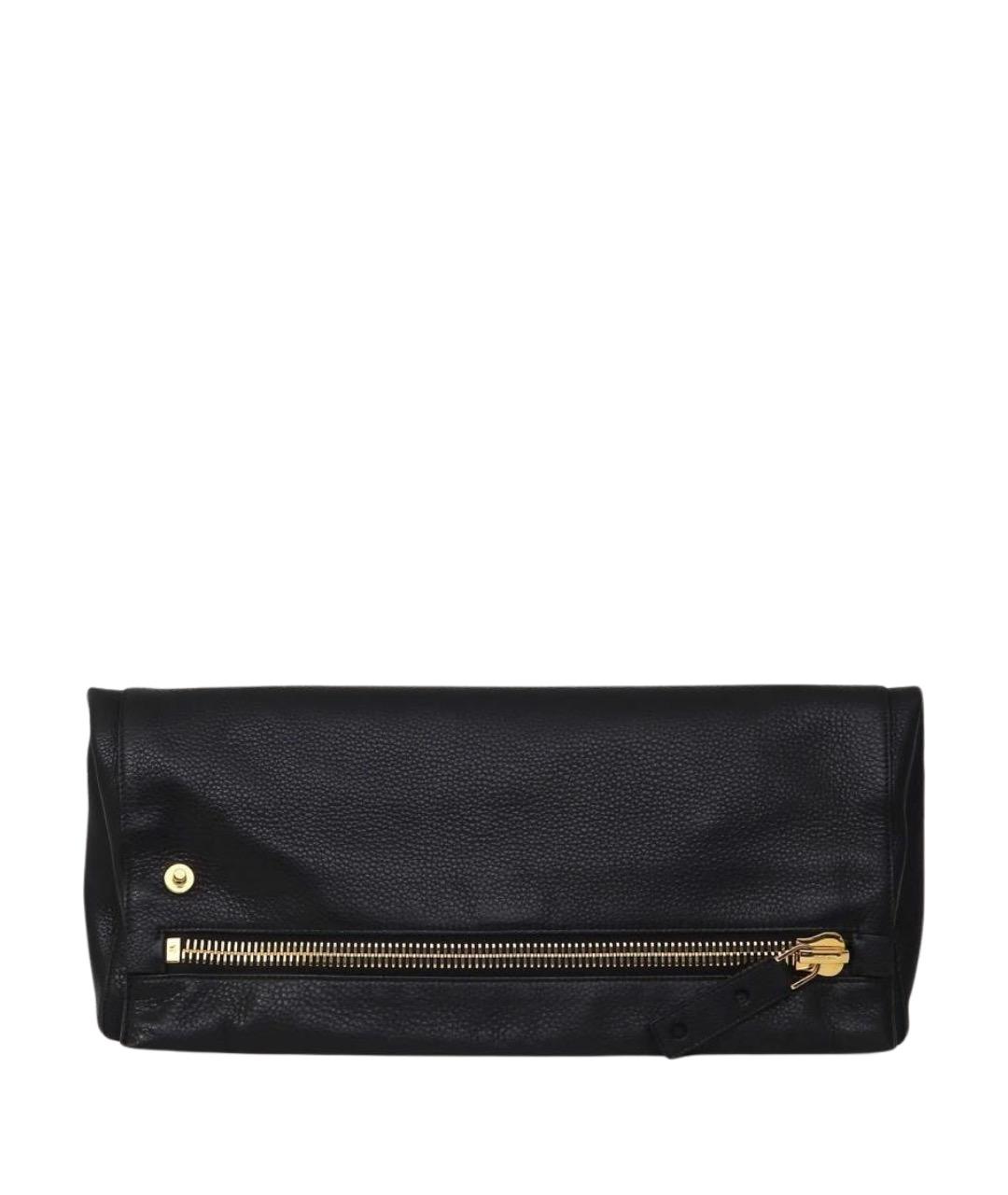 TOM FORD Черная кожаная сумка с короткими ручками, фото 1