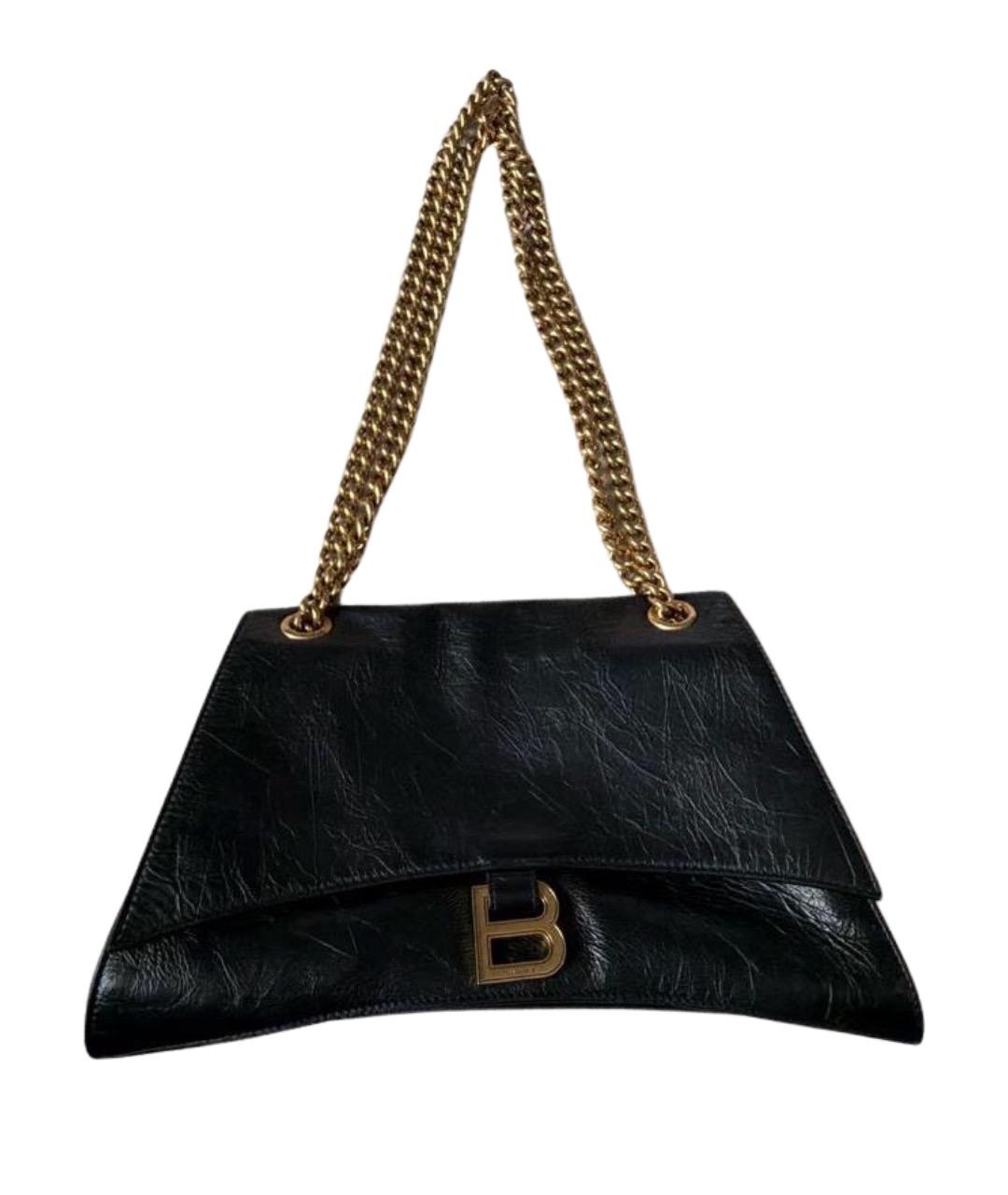 BALENCIAGA Черная кожаная сумка через плечо, фото 1