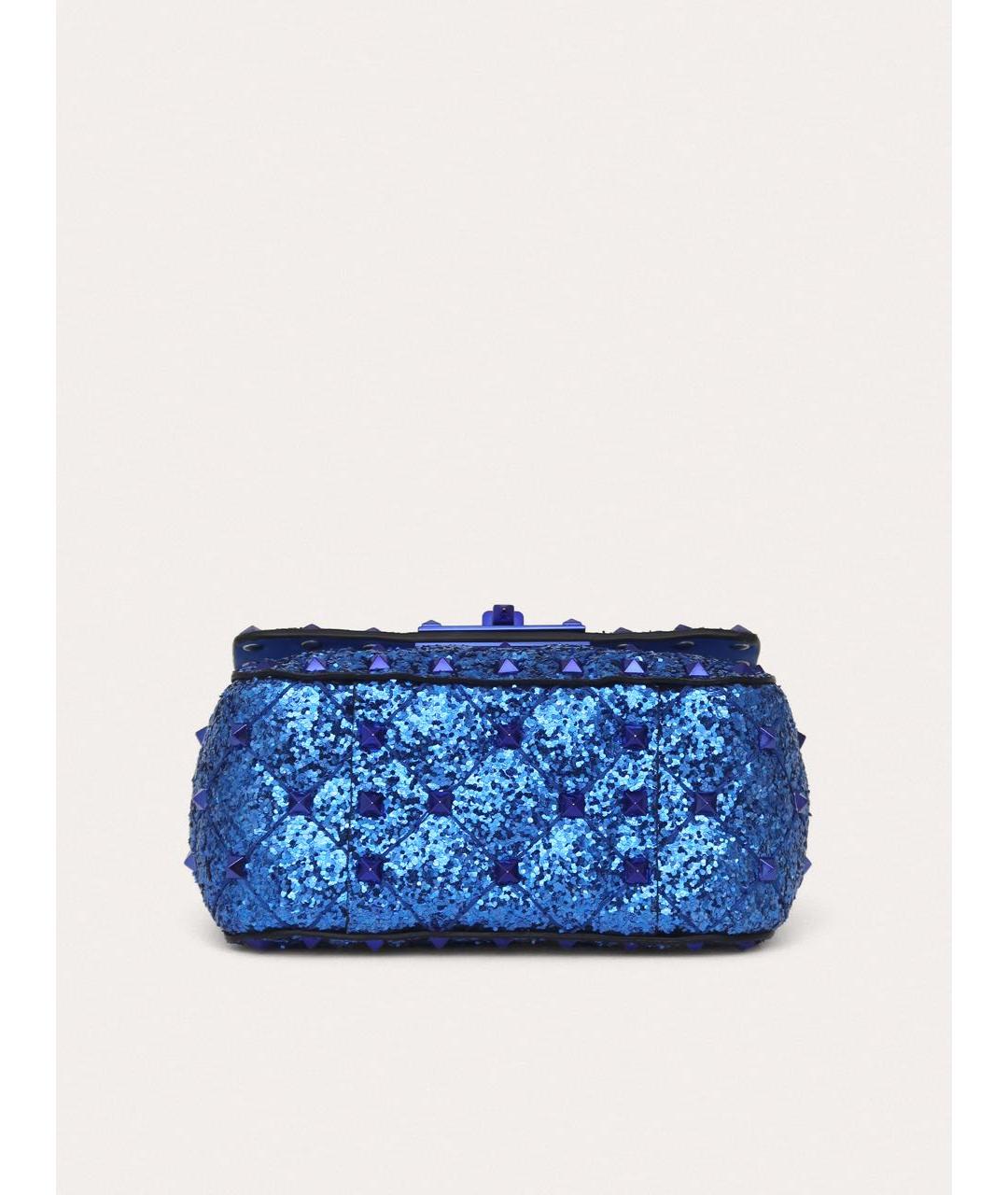 VALENTINO Синяя кожаная сумка через плечо, фото 5