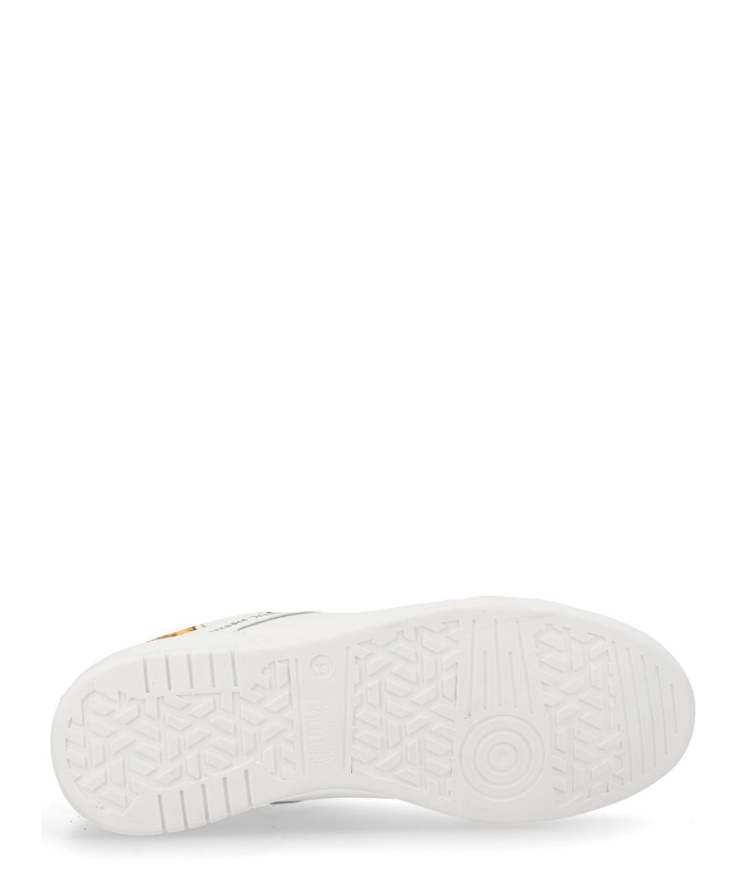 VERSACE JEANS COUTURE Белые кожаные низкие кроссовки / кеды, фото 6