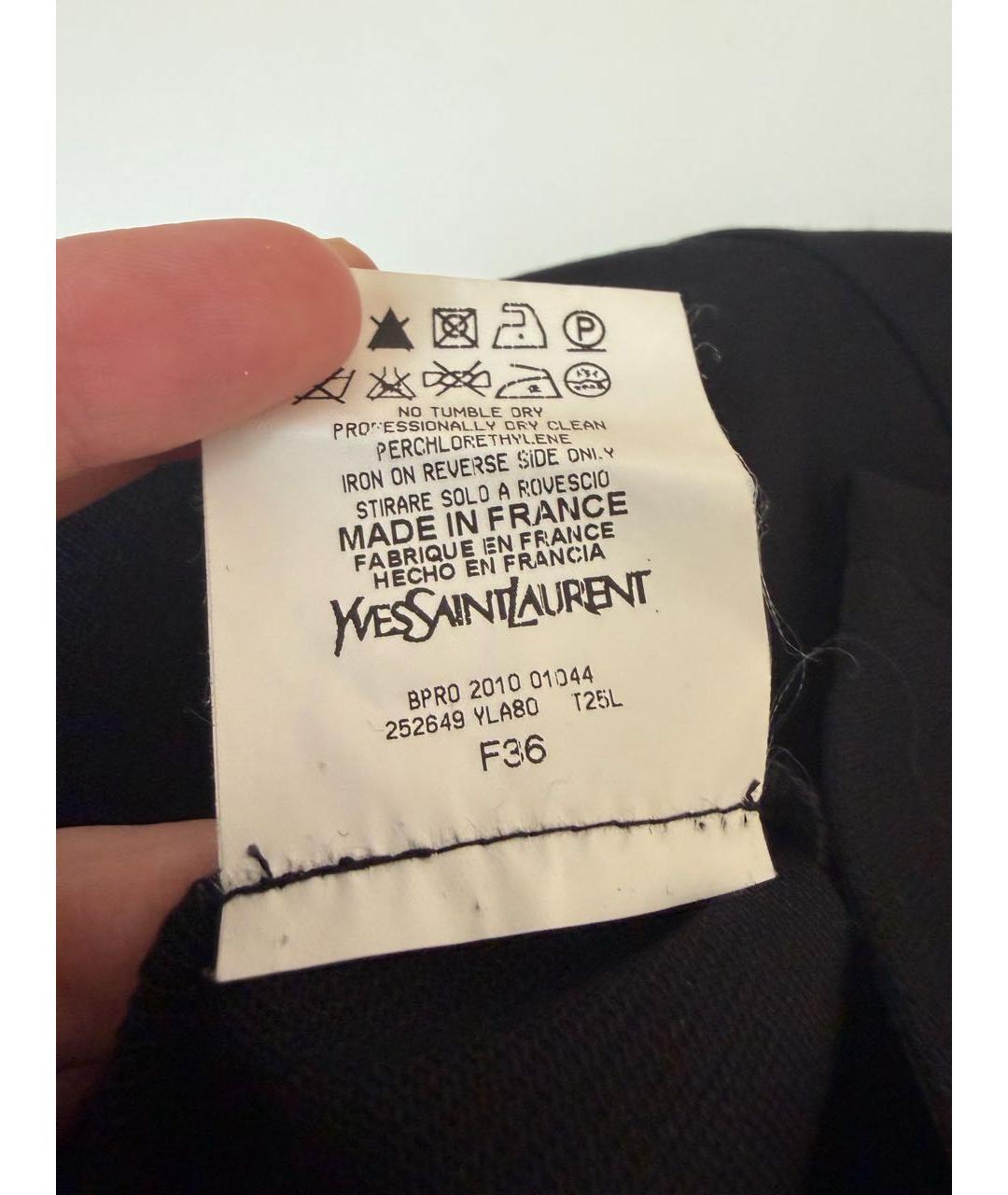 SAINT LAURENT Черный шерстяной комбинезон, фото 6