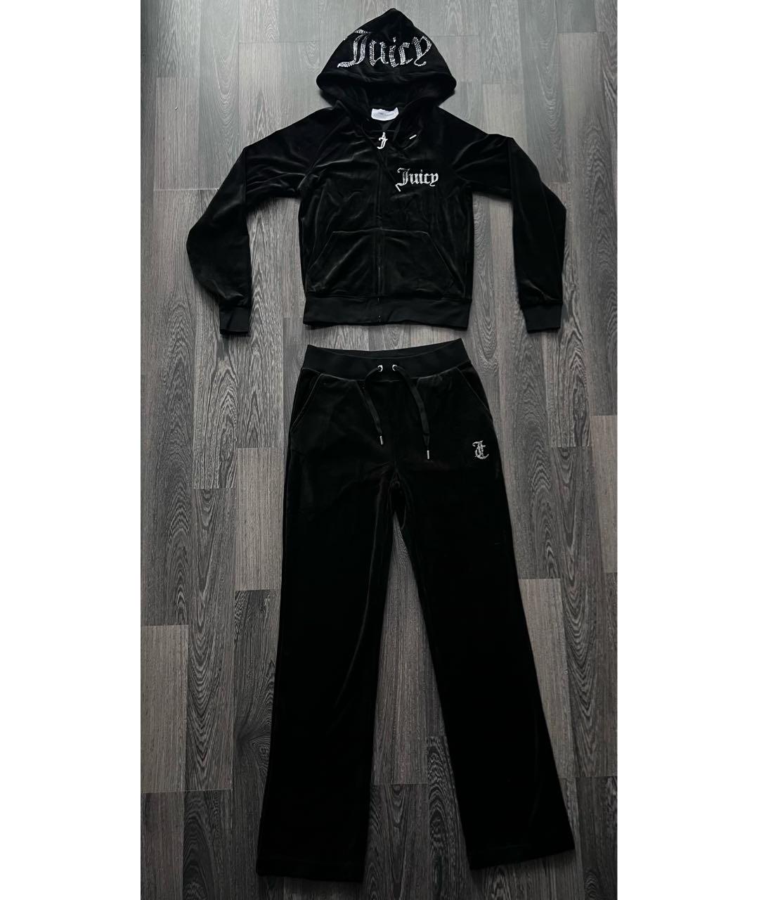JUICY COUTURE Черный велюровый спортивные костюмы, фото 9