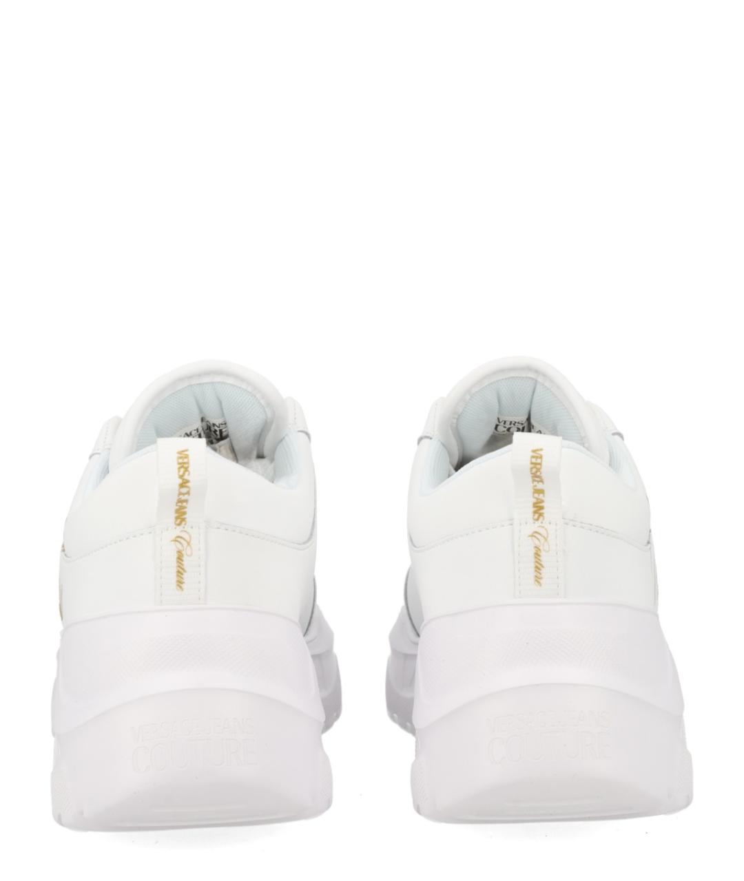 VERSACE JEANS COUTURE Белые кожаные кроссовки, фото 4