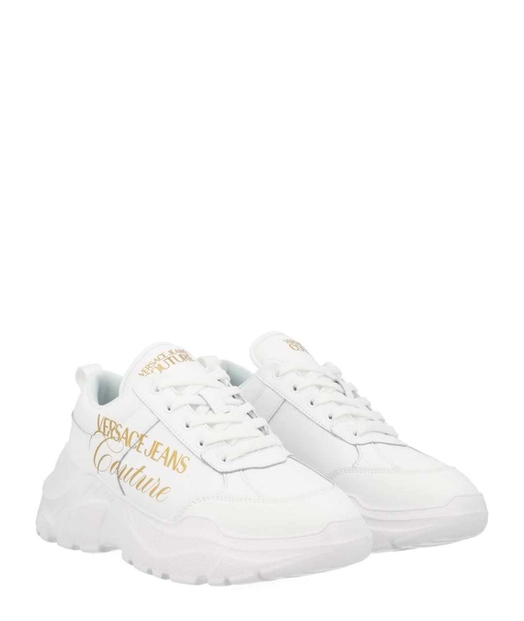 VERSACE JEANS COUTURE Белые кожаные кроссовки, фото 3