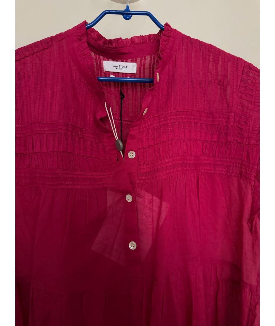 ISABEL MARANT ETOILE Красное хлопковое повседневное платье, фото 4