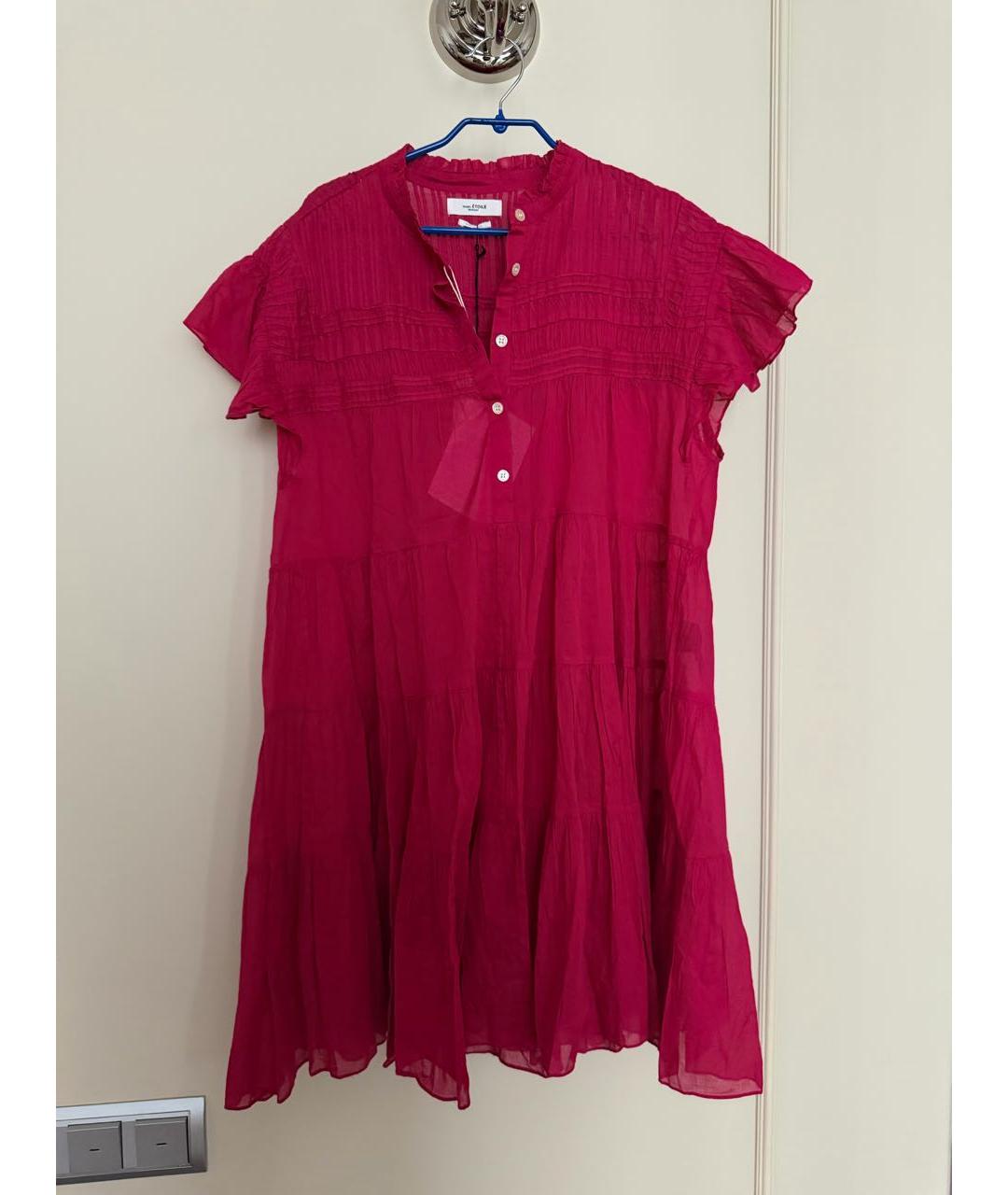 ISABEL MARANT ETOILE Красное хлопковое повседневное платье, фото 8