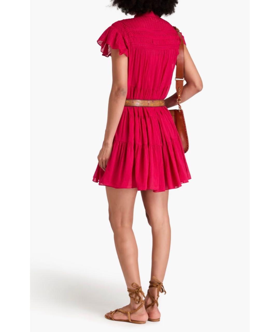 ISABEL MARANT ETOILE Красное хлопковое повседневное платье, фото 6