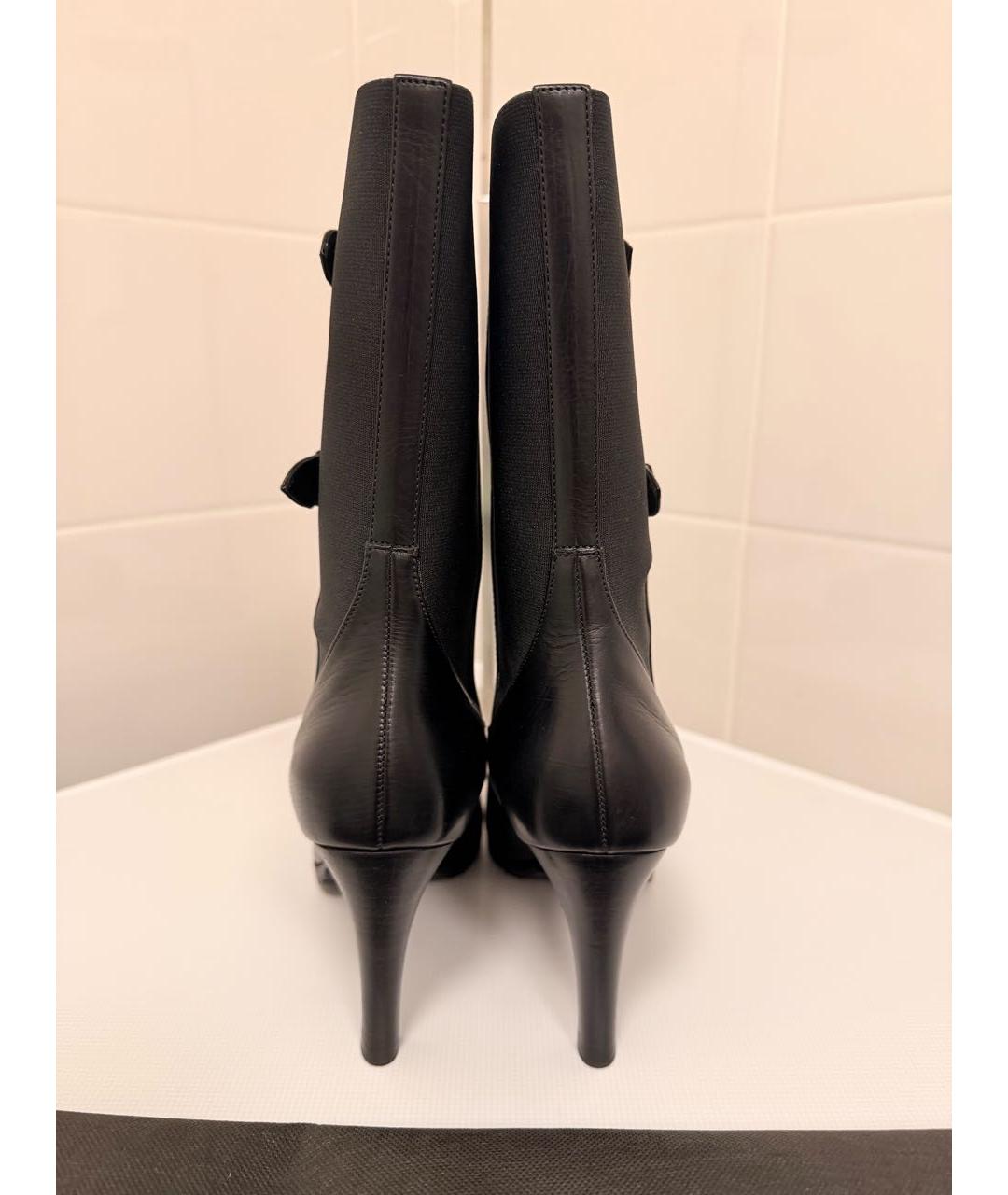 EMPORIO ARMANI Черные кожаные ботильоны, фото 3