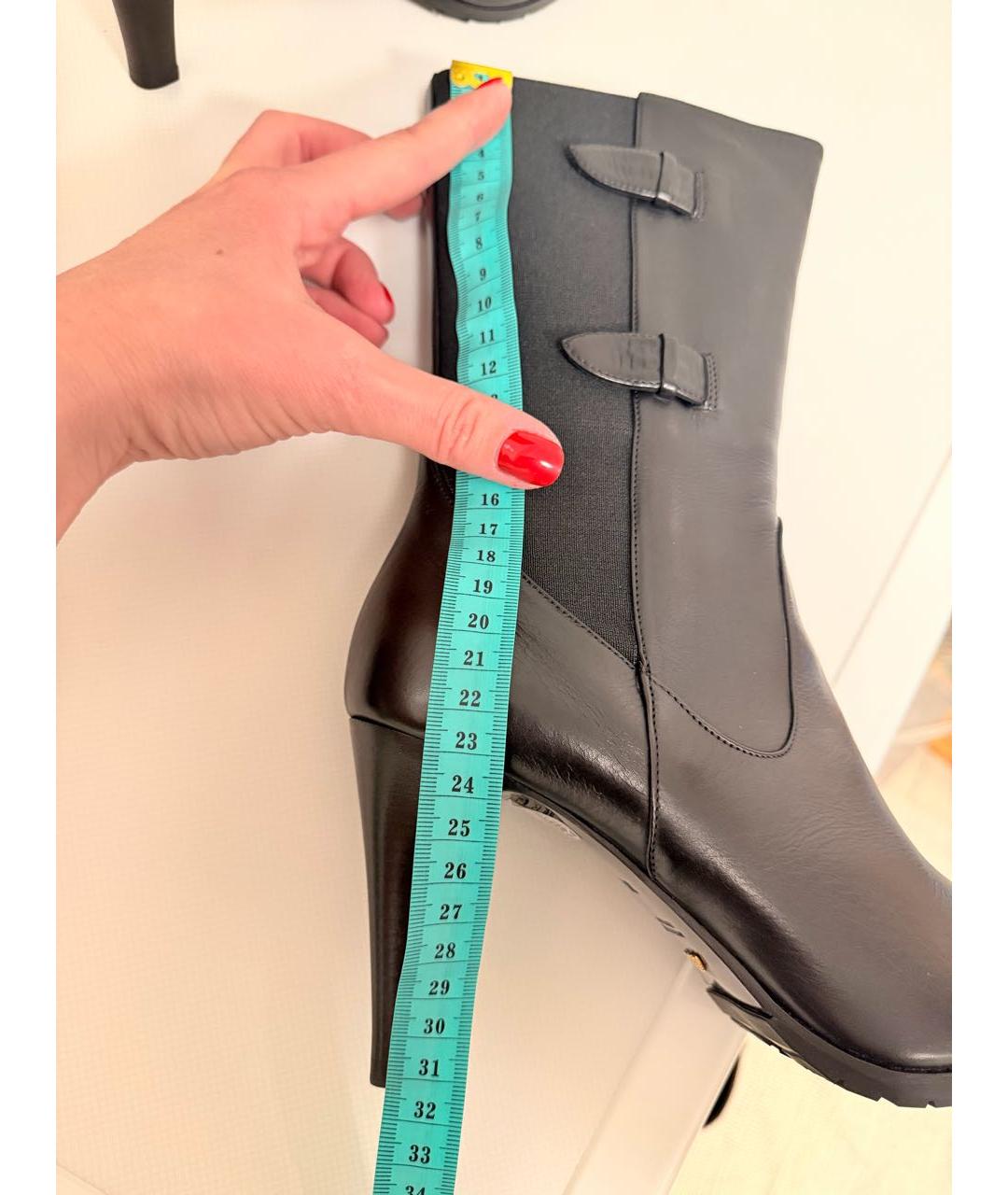 EMPORIO ARMANI Черные кожаные ботильоны, фото 6