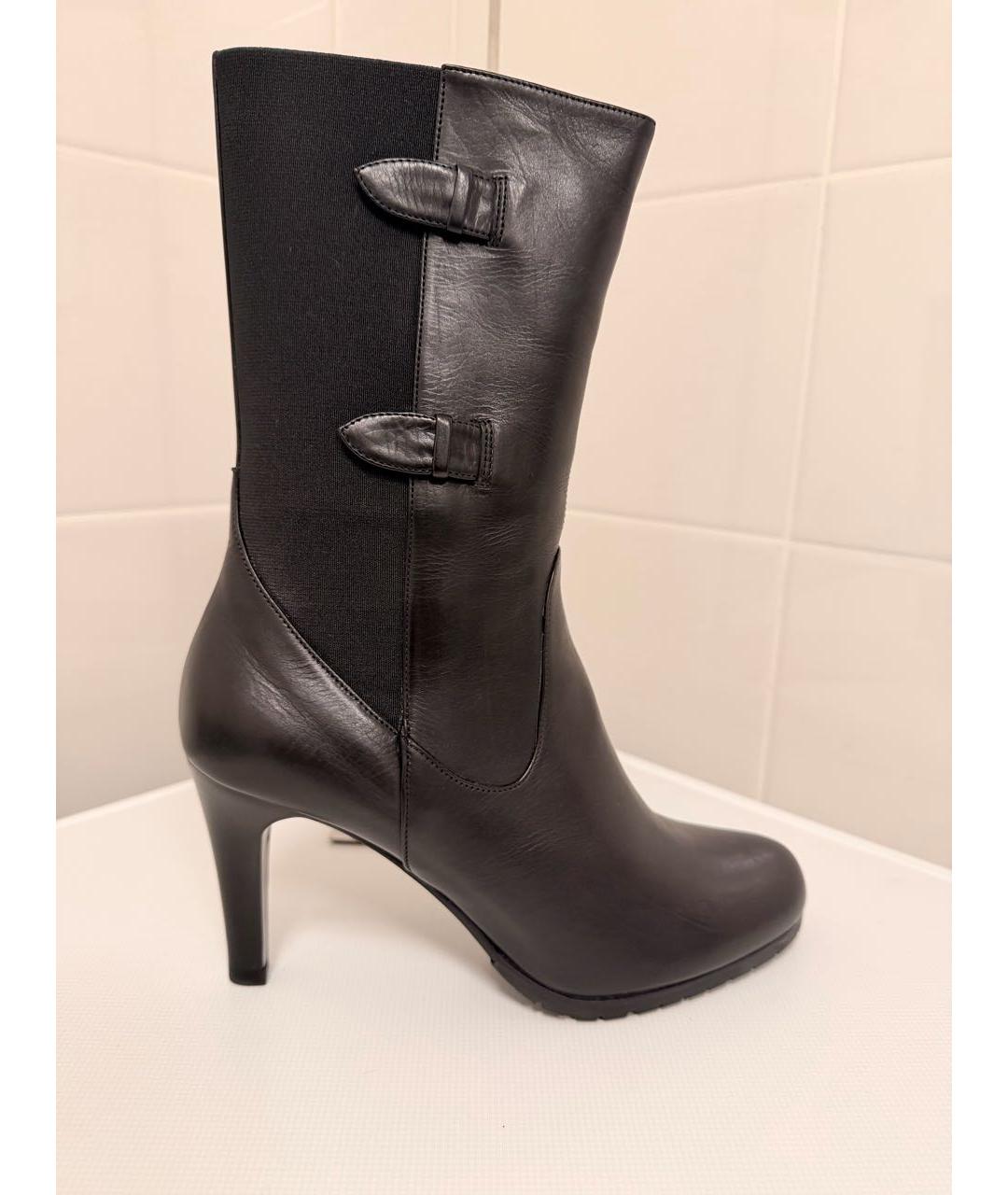 EMPORIO ARMANI Черные кожаные ботильоны, фото 7
