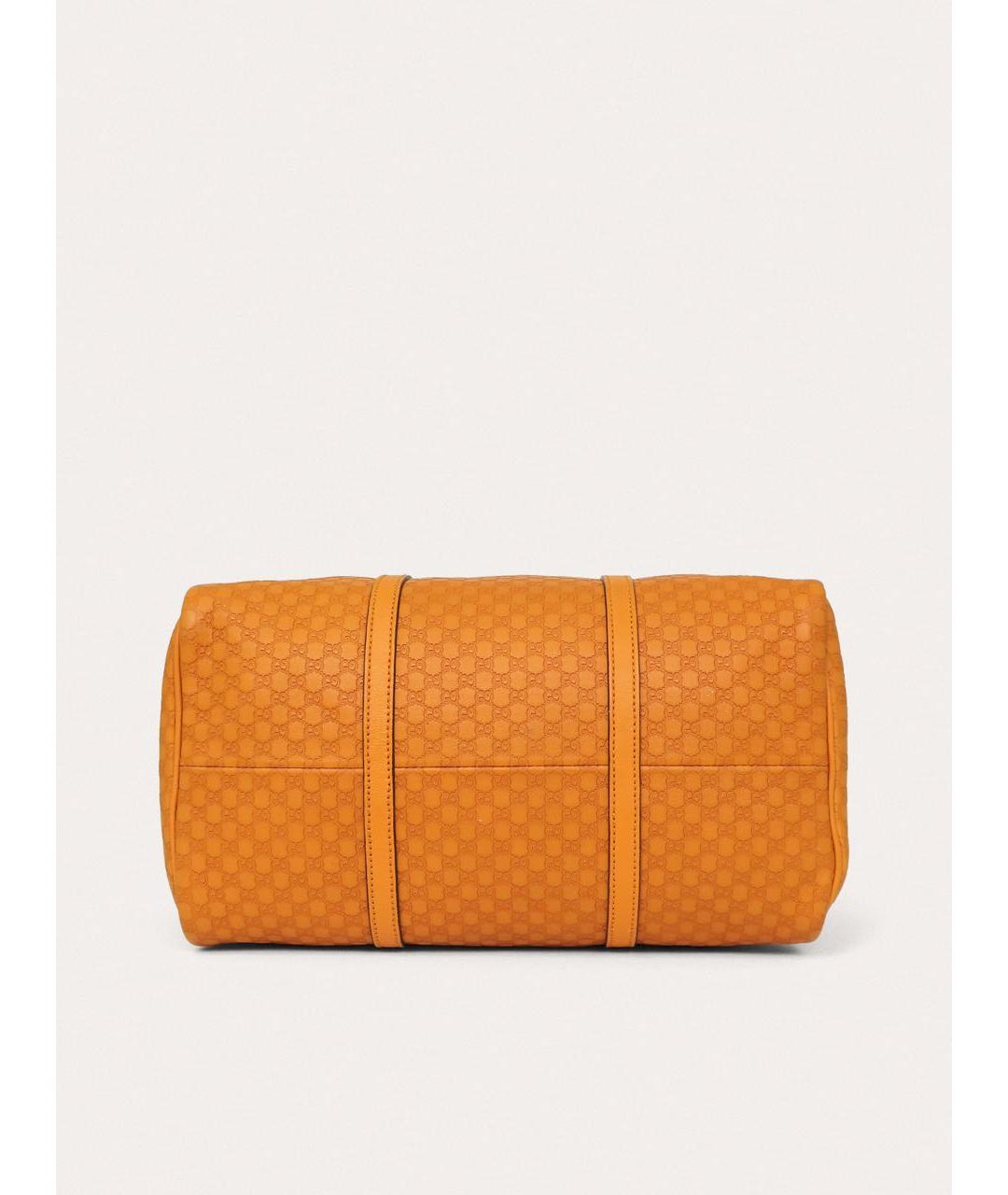 GUCCI Оранжевая кожаная сумка с короткими ручками, фото 5