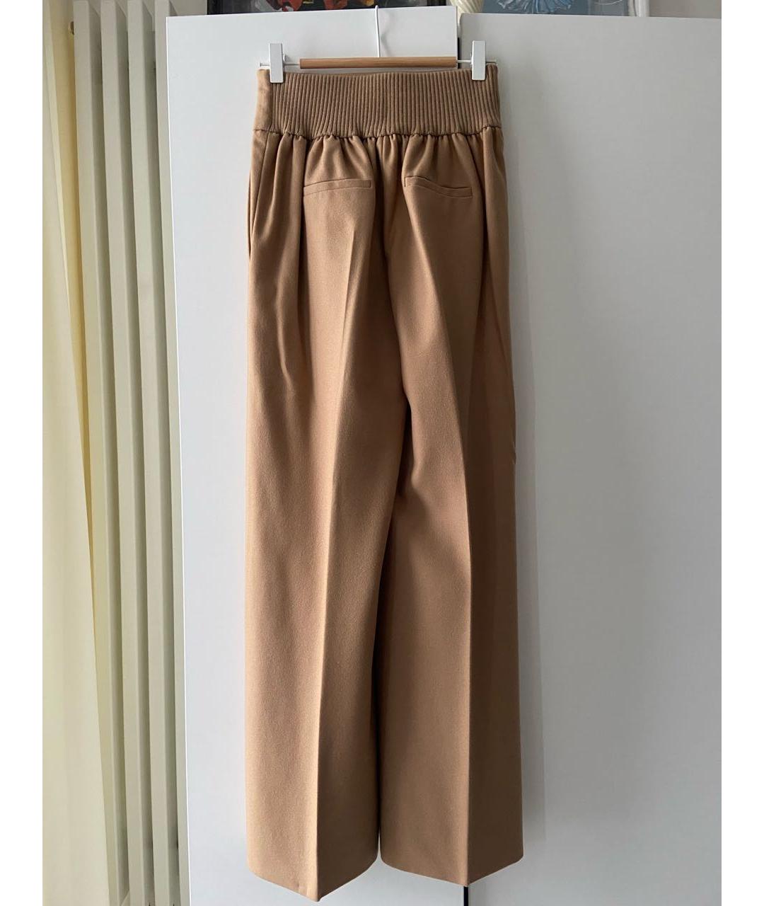 VALENTINO Бежевые шерстяные брюки широкие, фото 2