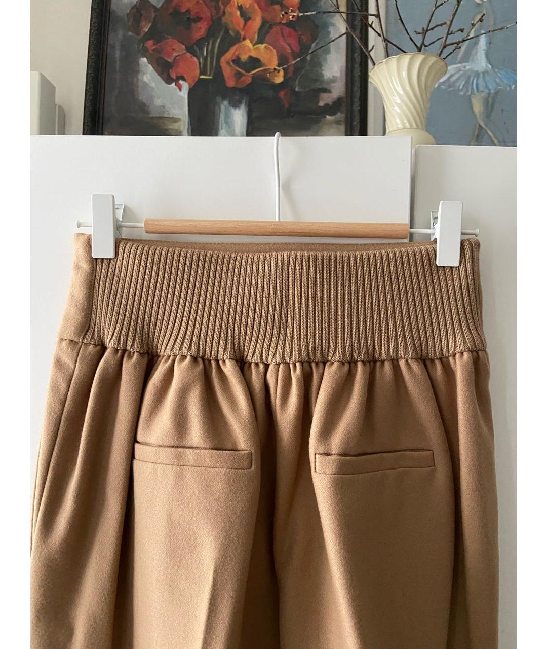 VALENTINO Бежевые шерстяные брюки широкие, фото 3