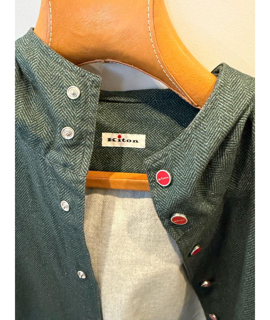 KITON Зеленая кэжуал рубашка, фото 3