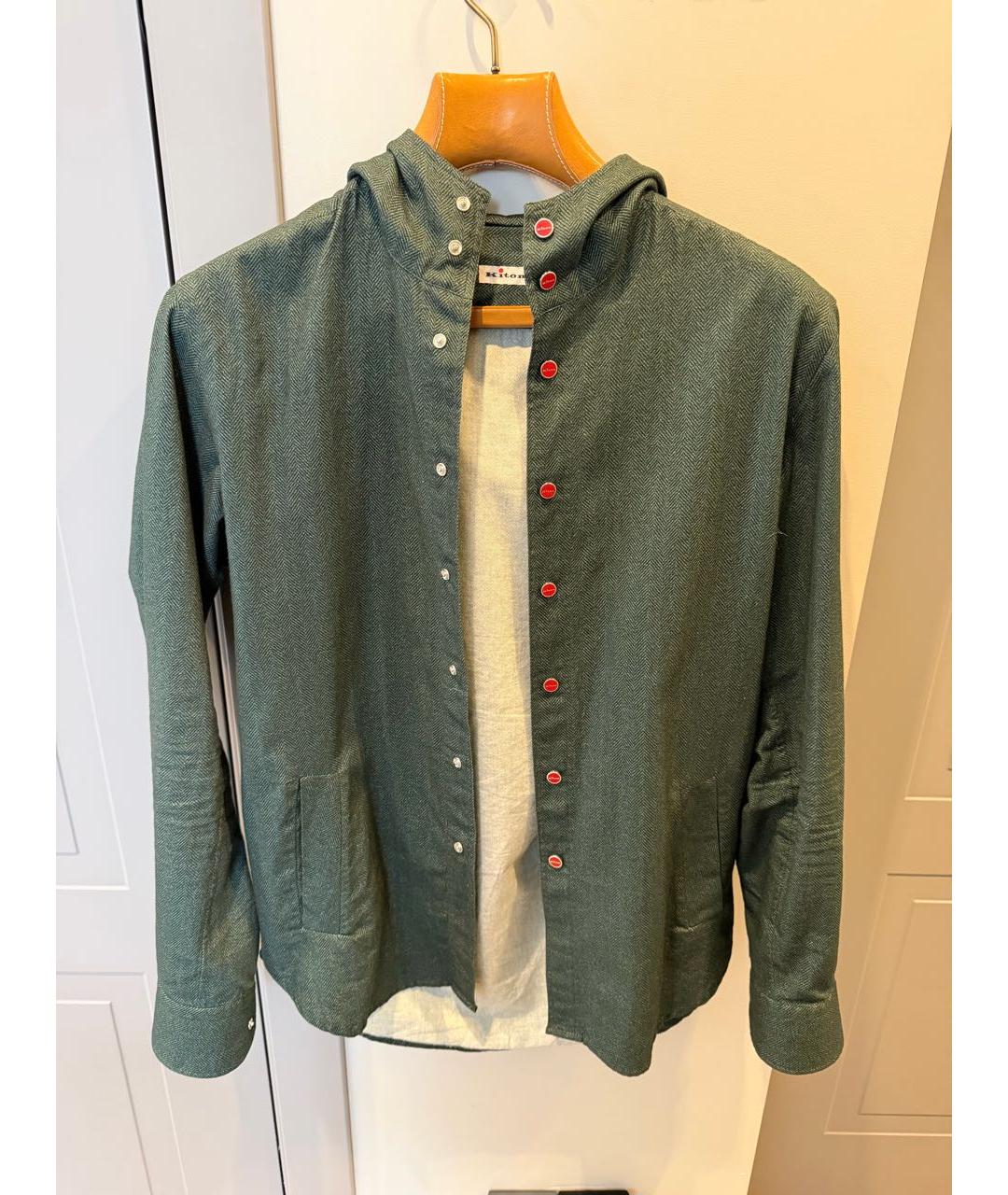 KITON Зеленая кэжуал рубашка, фото 4