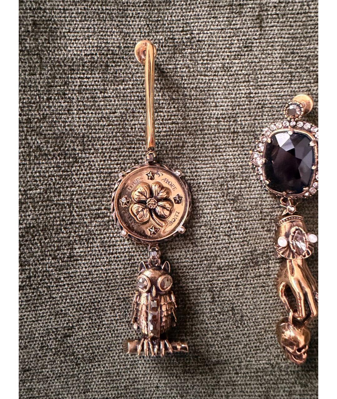 ALEXANDER MCQUEEN Золотые латунные серьги, фото 4