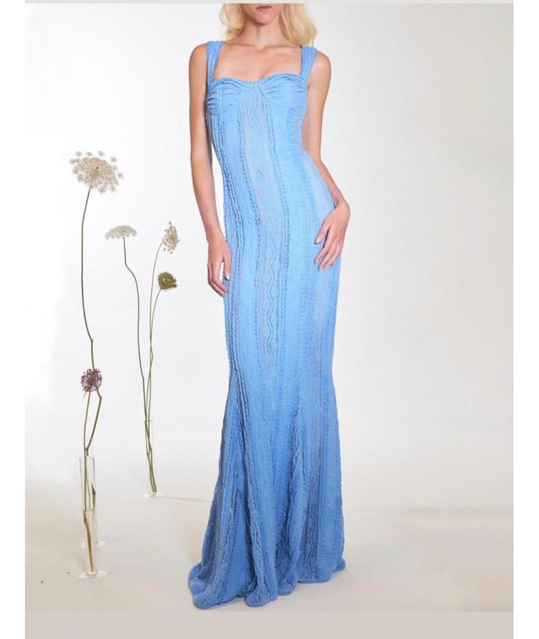 CHARO RUIZ Голубой хлопковый сарафан, фото 6