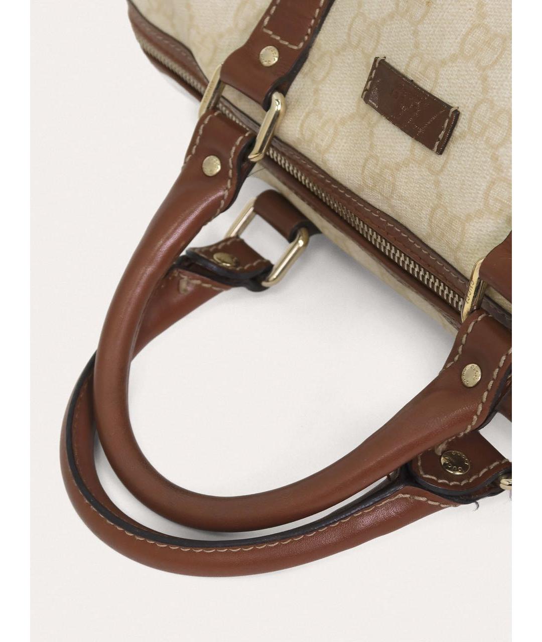 GUCCI Бежевая сумка с короткими ручками, фото 5