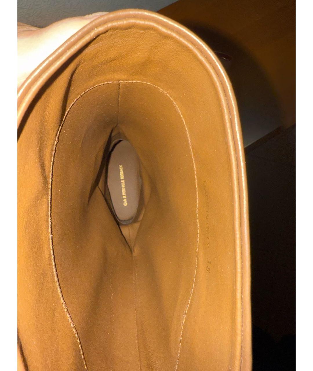 GIA COUTURE Коричневые кожаные сапоги, фото 2