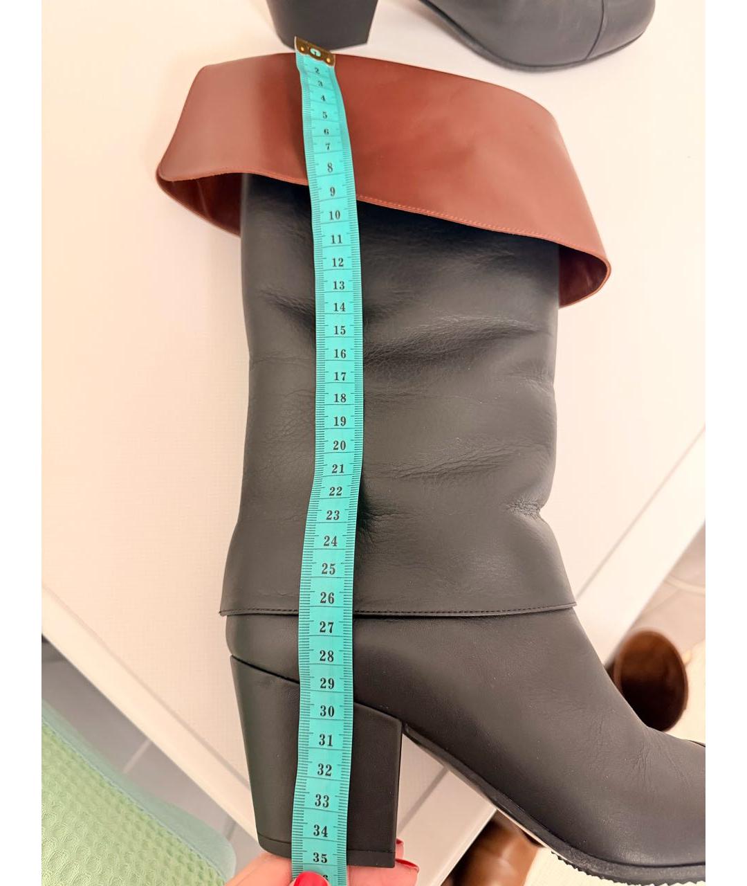 CHANEL Черные кожаные полусапоги, фото 8