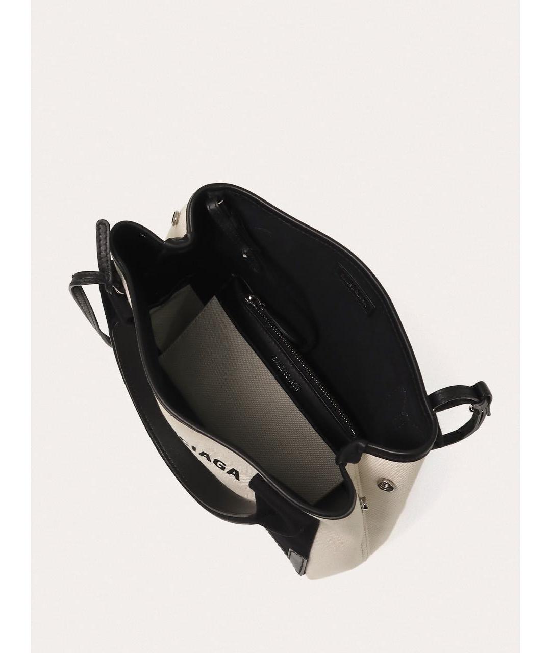 BALENCIAGA Белая тканевая сумка через плечо, фото 4