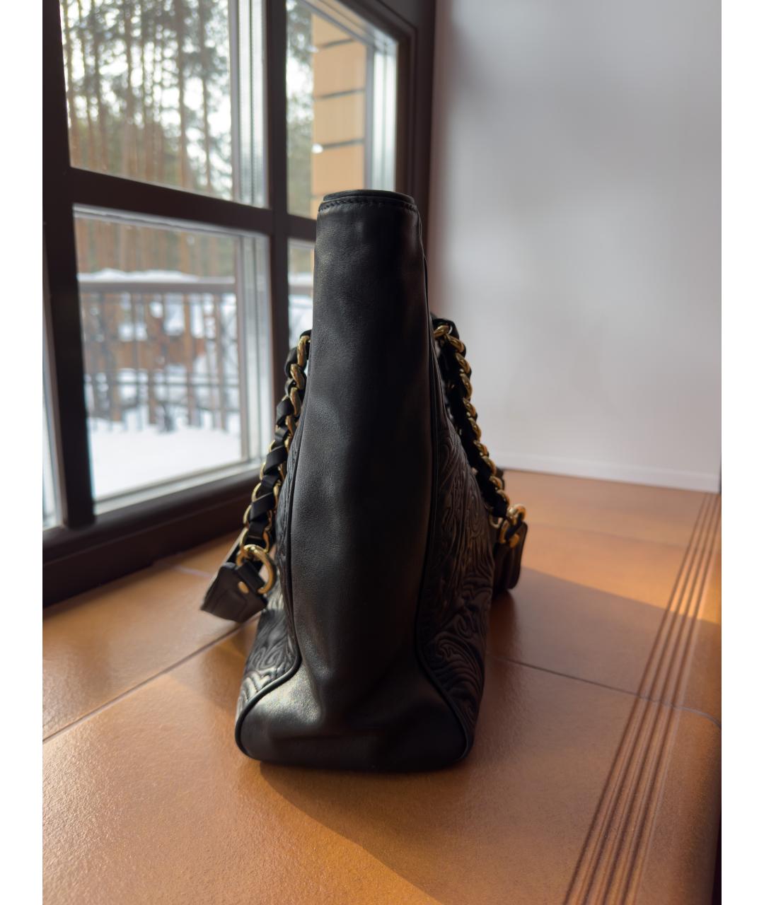 ETRO Черная кожаная сумка тоут, фото 2