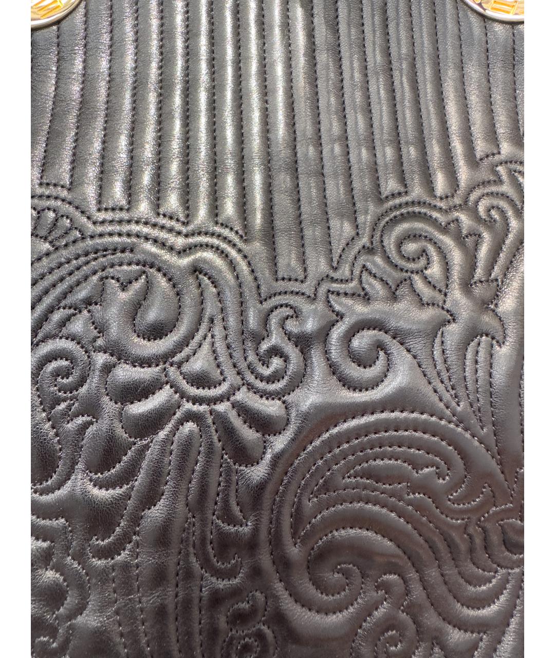 ETRO Черная кожаная сумка тоут, фото 4