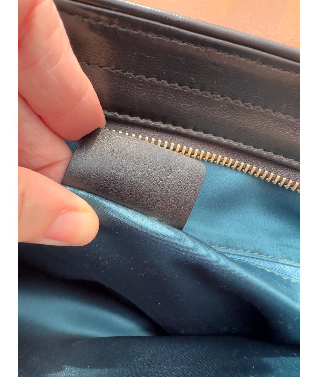 ETRO Черная кожаная сумка тоут, фото 6