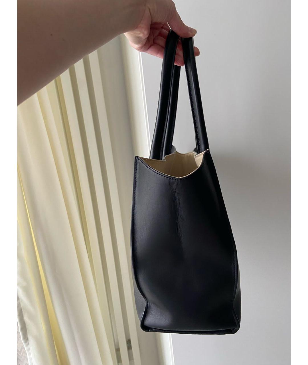 JACQUEMUS Черная кожаная сумка через плечо, фото 3