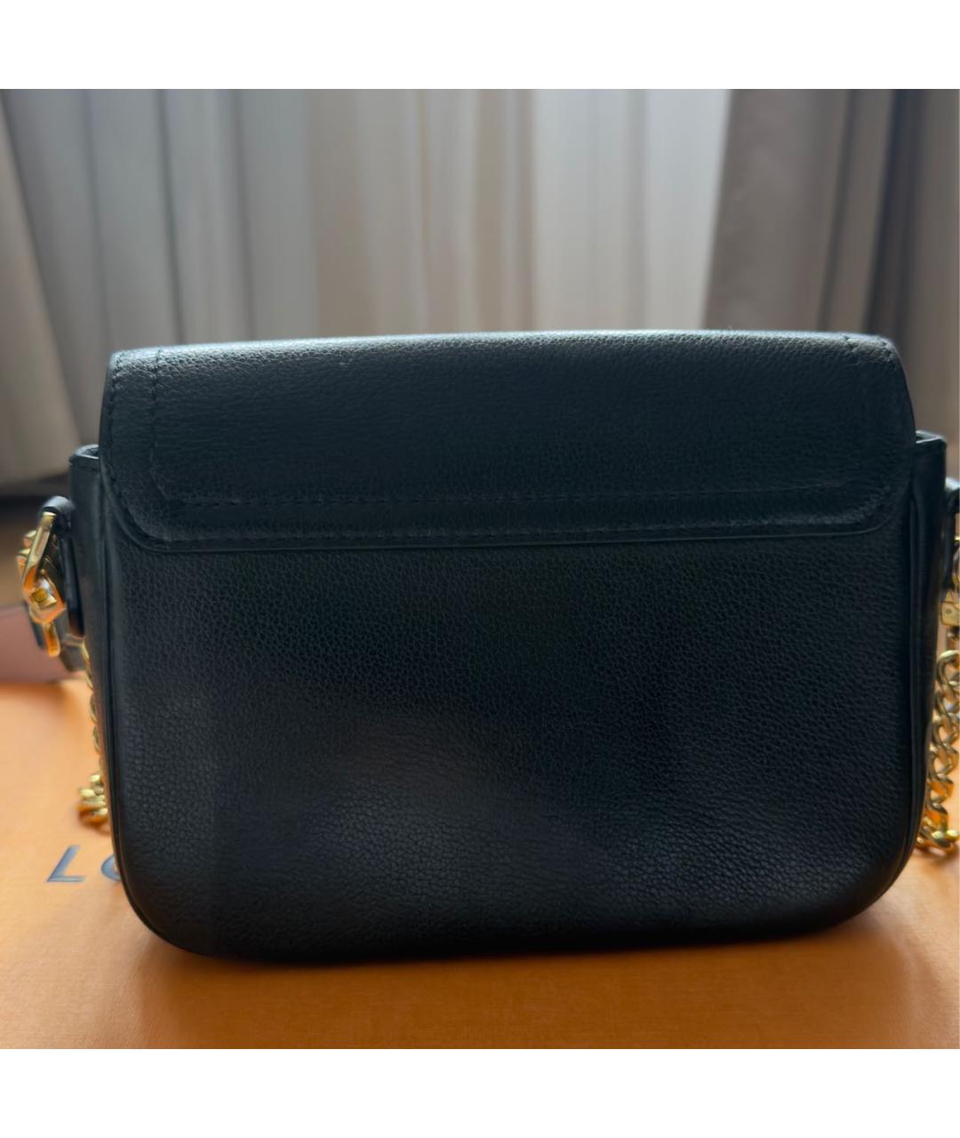 LOUIS VUITTON Черная кожаная сумка с короткими ручками, фото 3