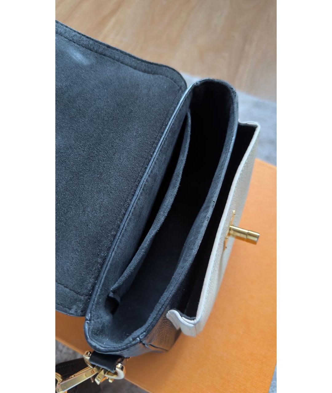 LOUIS VUITTON Черная кожаная сумка с короткими ручками, фото 4