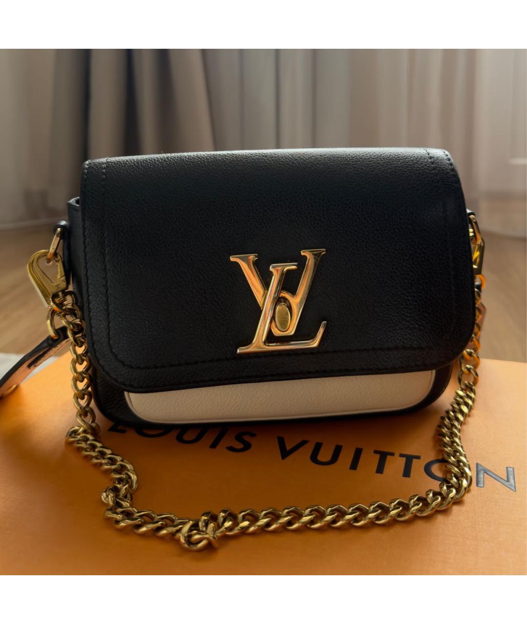LOUIS VUITTON Черная кожаная сумка с короткими ручками, фото 9