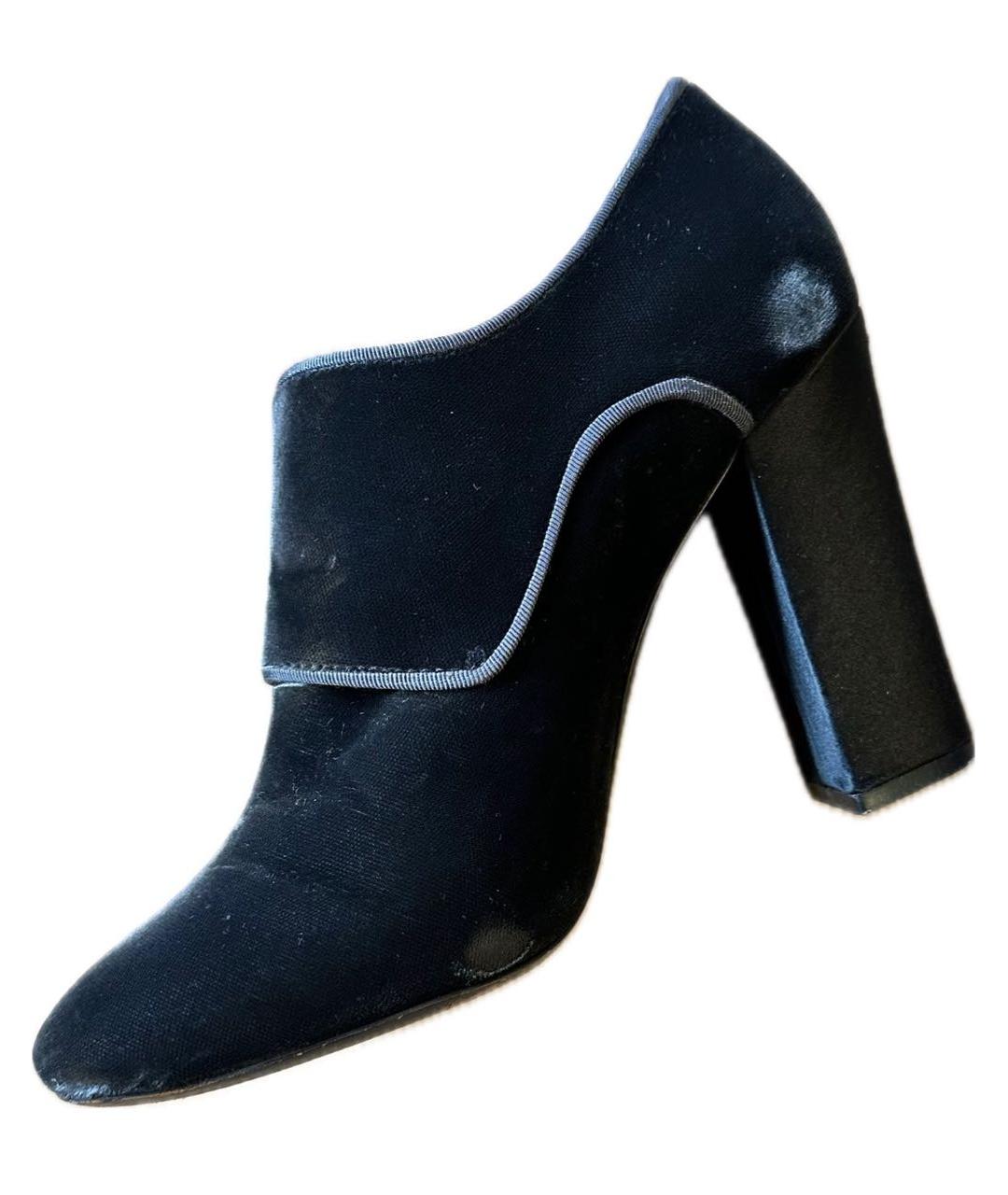 TORY BURCH Антрацитовые бархатные ботильоны, фото 8