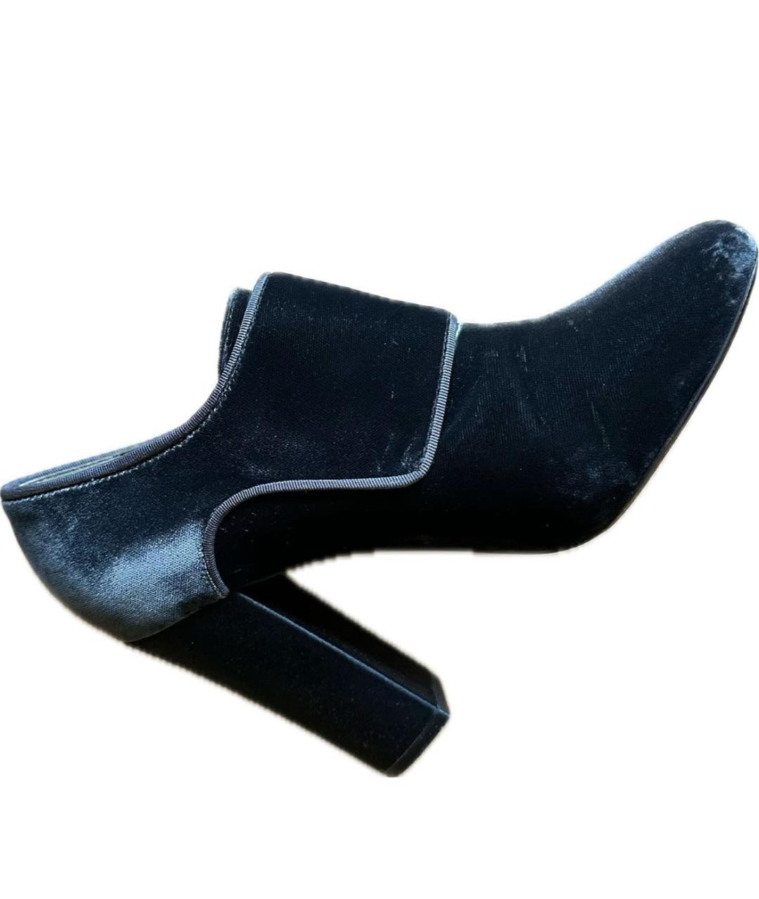 TORY BURCH Антрацитовые бархатные ботильоны, фото 6