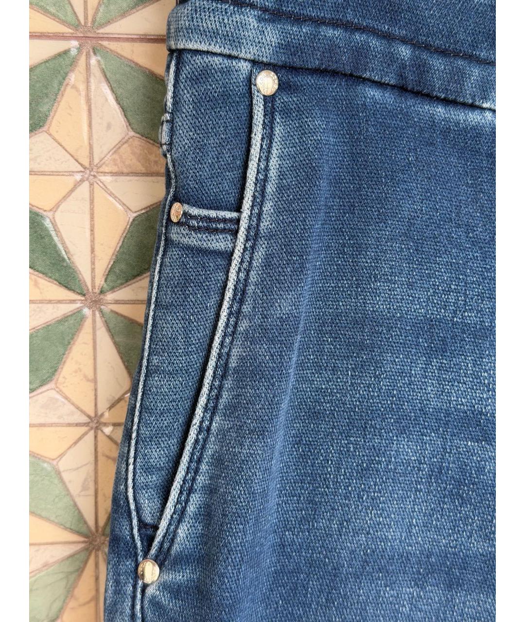 JACOB COHEN Синие хлопко-полиэстеровые джинсы, фото 5