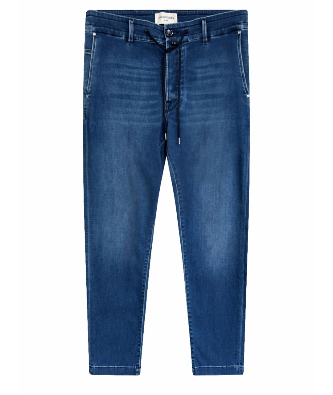 JACOB COHEN Синие хлопко-полиэстеровые джинсы, фото 1