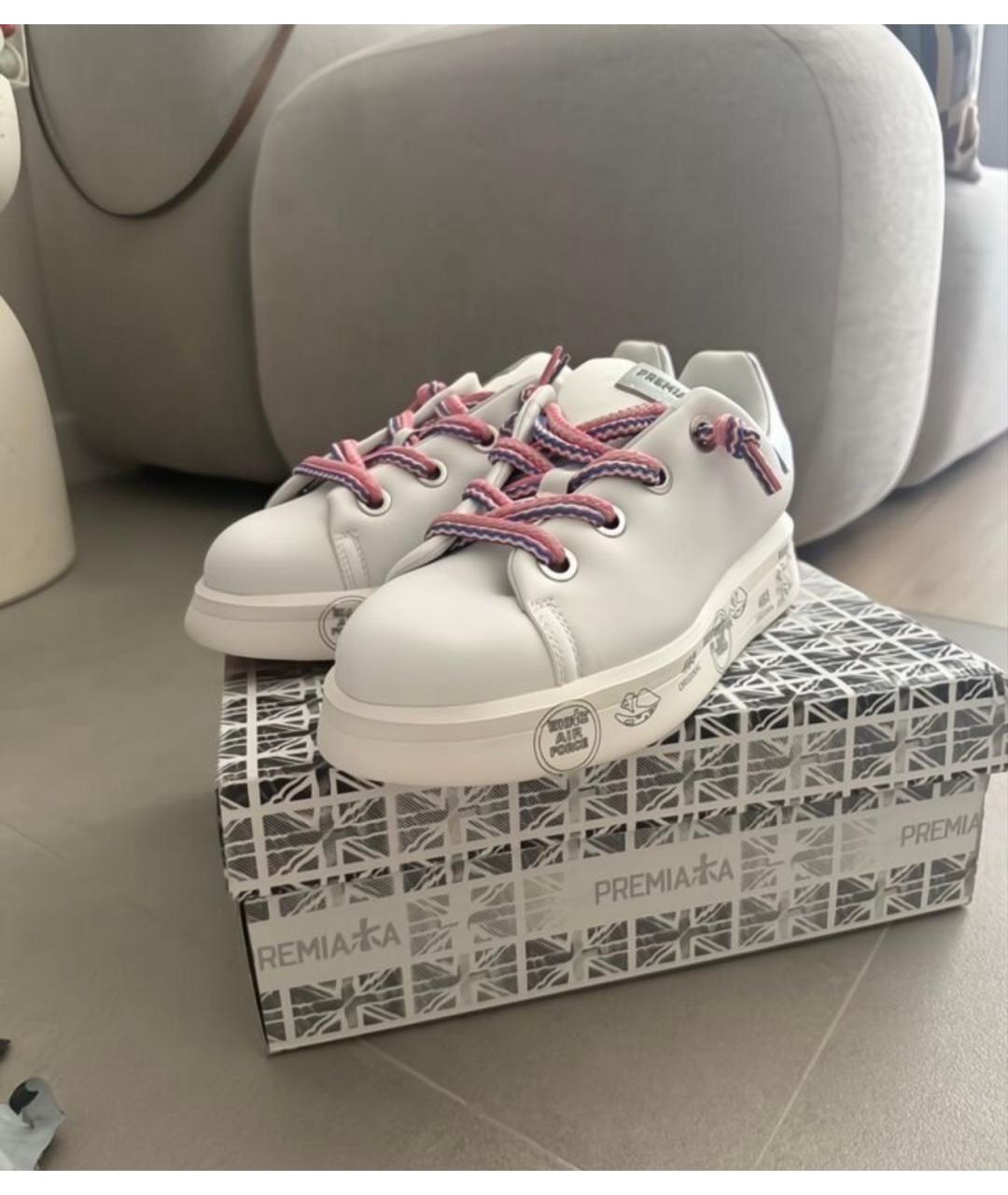 PREMIATA Белые кожаные кроссовки, фото 3