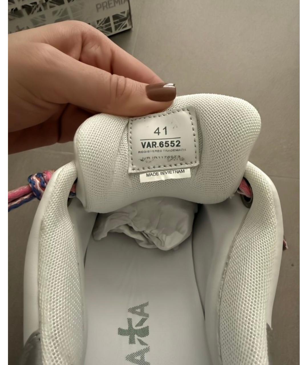 PREMIATA Белые кожаные кроссовки, фото 4