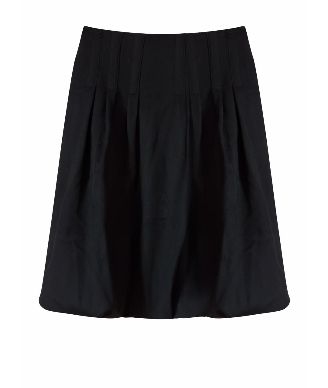 CELINE Черная шерстяная юбка миди, фото 1
