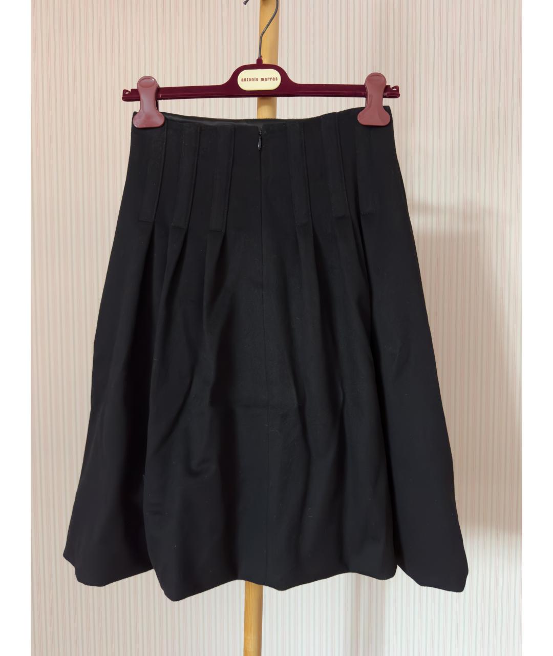 CELINE Черная шерстяная юбка миди, фото 2