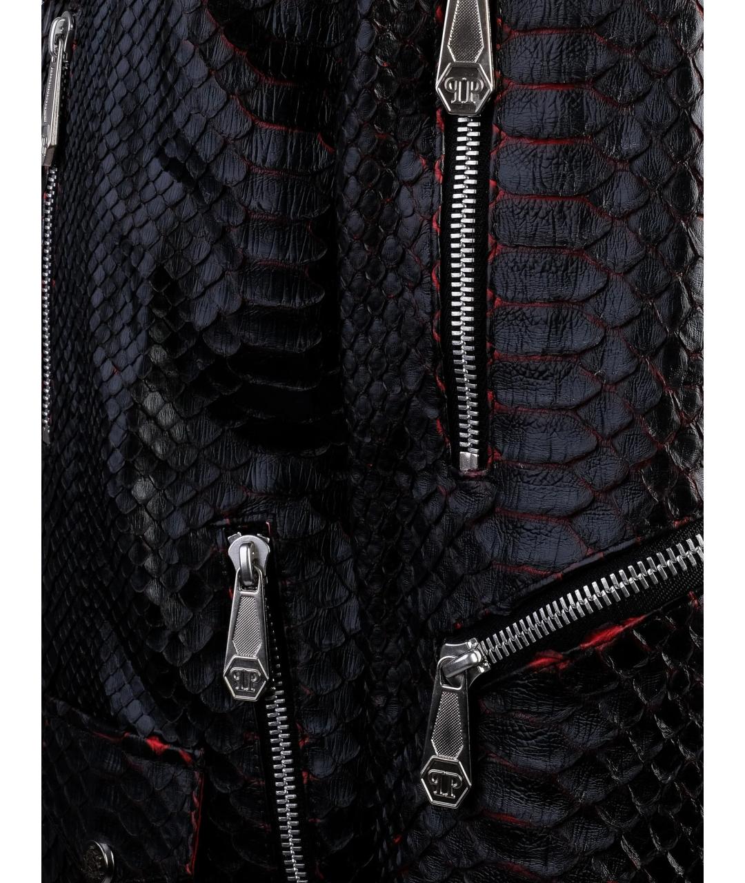 PHILIPP PLEIN Черная кожаная куртка, фото 8