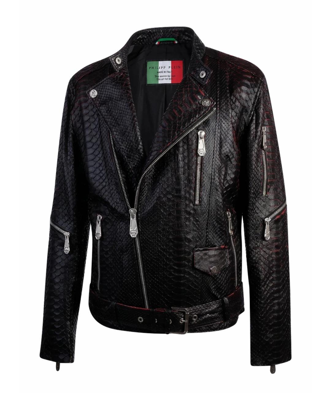 PHILIPP PLEIN Черная кожаная куртка, фото 1