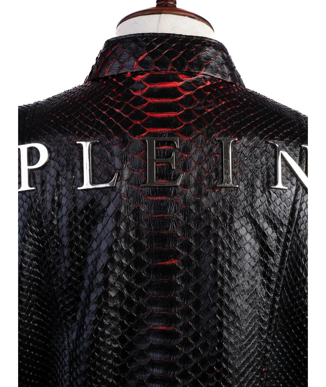 PHILIPP PLEIN Черная кожаная куртка, фото 5