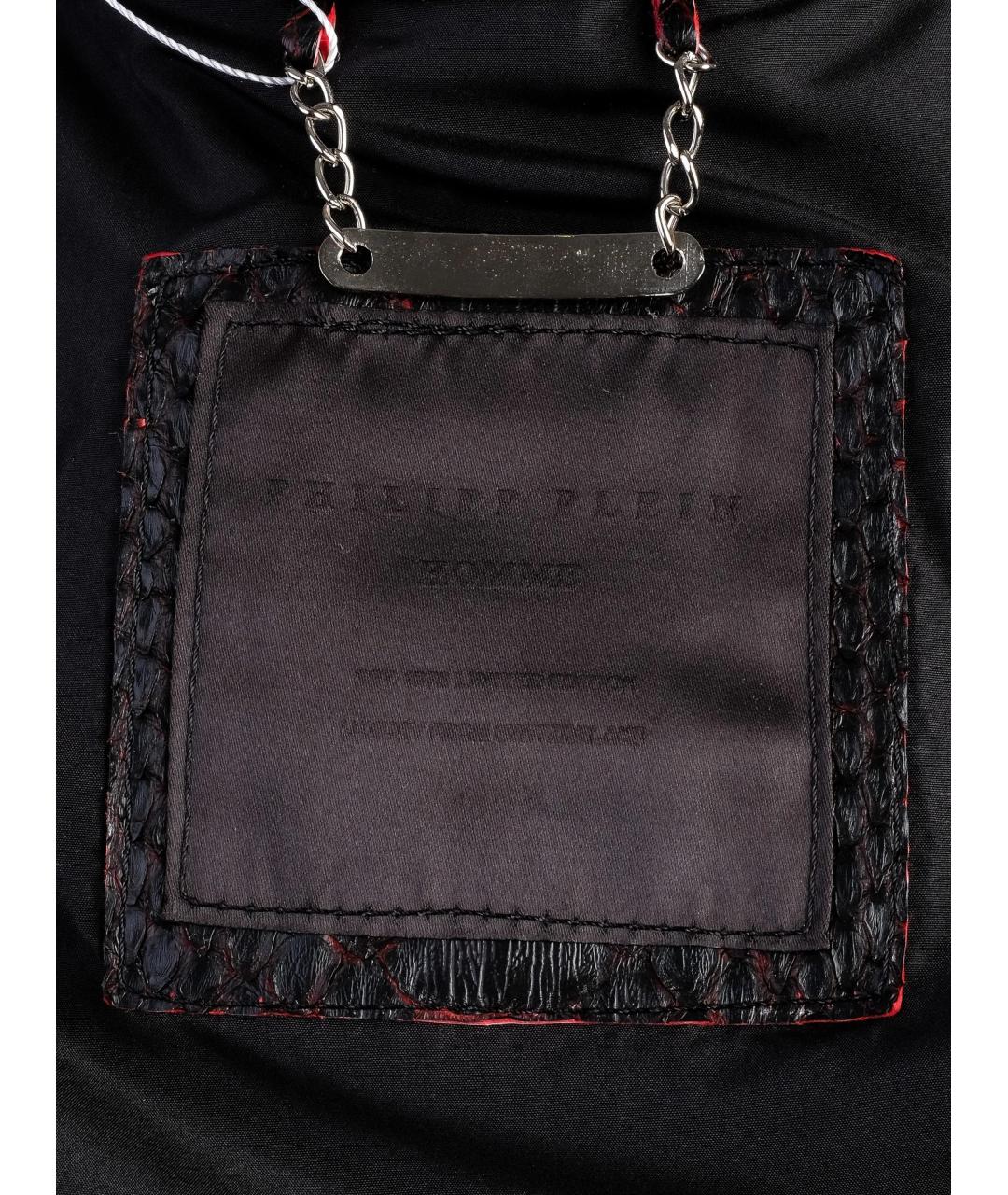 PHILIPP PLEIN Черная кожаная куртка, фото 3