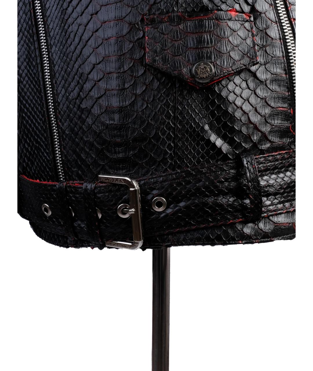 PHILIPP PLEIN Черная кожаная куртка, фото 9