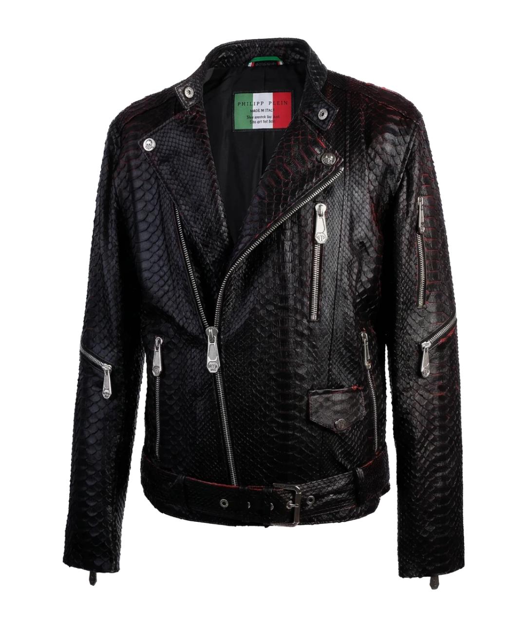 PHILIPP PLEIN Черная кожаная куртка, фото 10