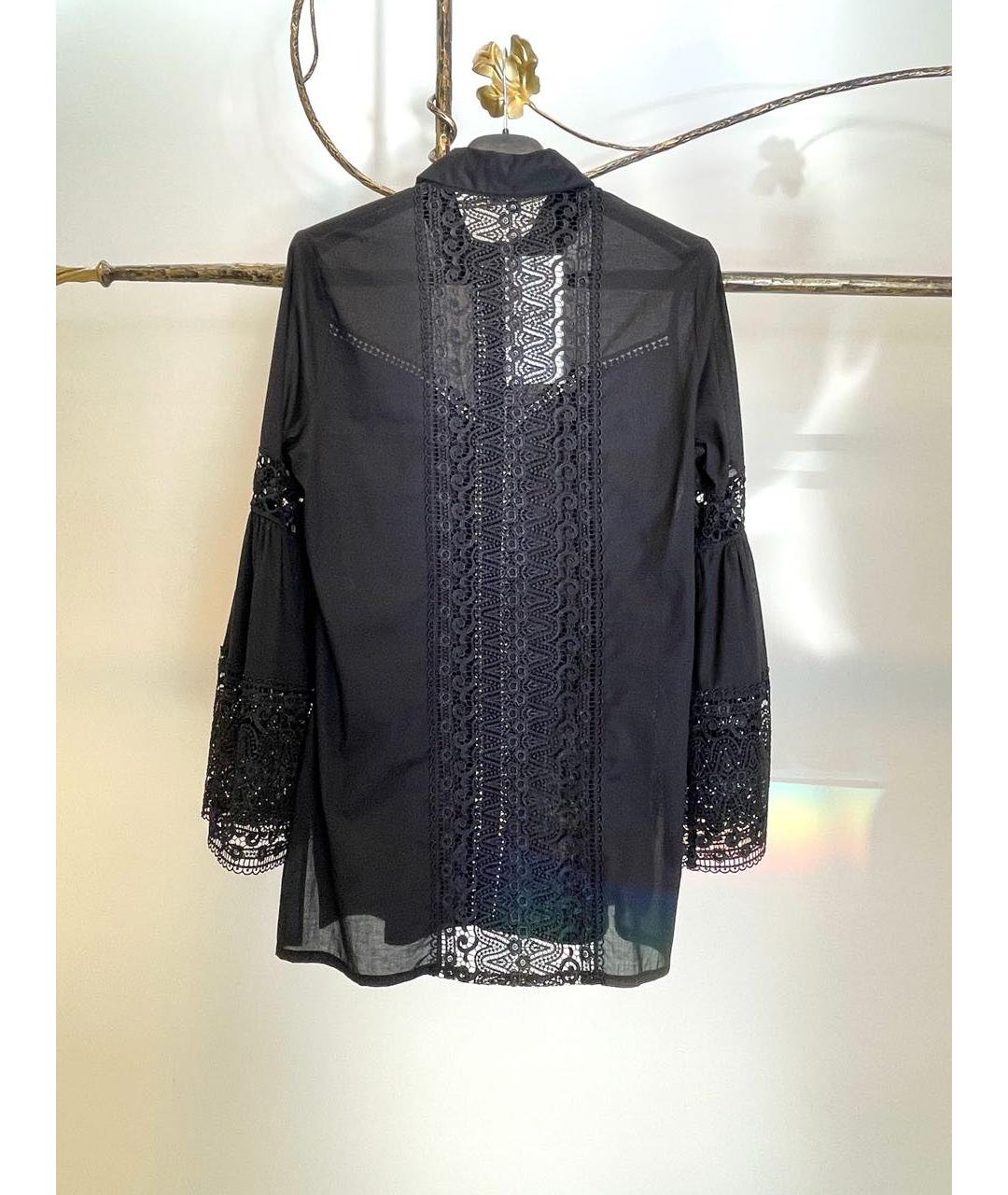 CHARO RUIZ Черная хлопковая кэжуал рубашка, фото 2