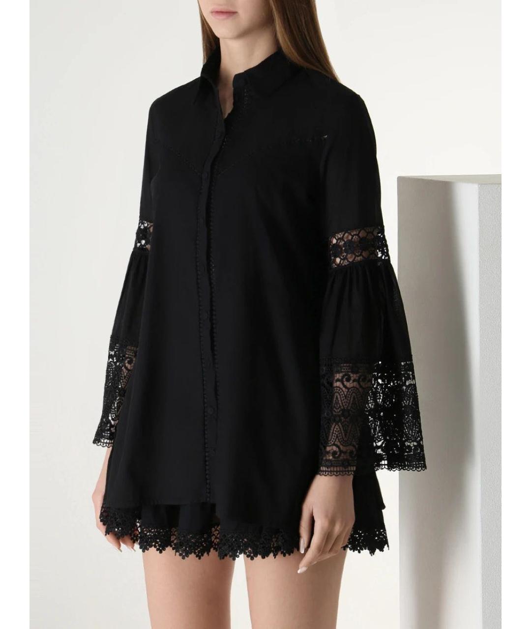 CHARO RUIZ Черная хлопковая кэжуал рубашка, фото 5