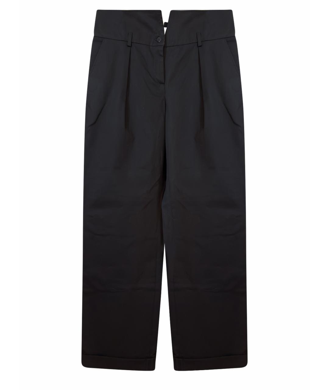 EMILIO PUCCI Черные хлопковые брюки широкие, фото 1